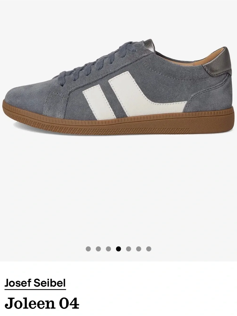 JOSEF SEIBEL JOLENE 04 ASPHALT SNEAKER NWOT SZ 38 / 7.5 $72